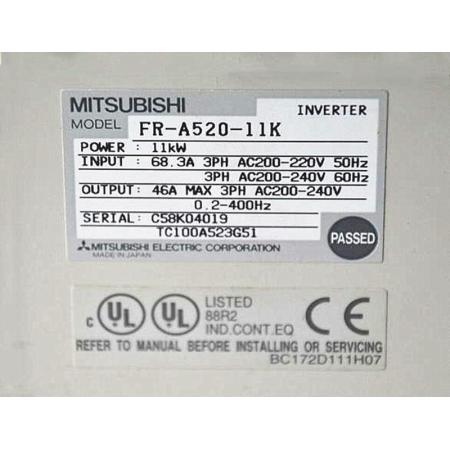 【新品 東京発 ★適格請求書発行可★】MITSUBISHI 三菱電機 FR-A520-11K【６ヶ月保証】｜ヒマワリショップ
