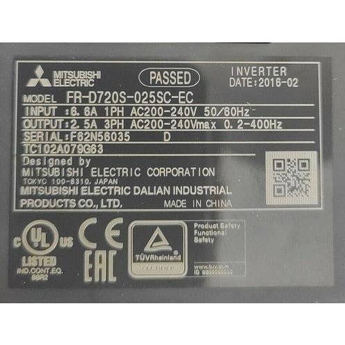 【新品 日本の首都発 ★適当お願いごと書振り出し可★】MITSUBISHI 三菱電機 FR-D720S-025SC-EC はたご屋取り替えっこ【６ヶ月引き受ける】