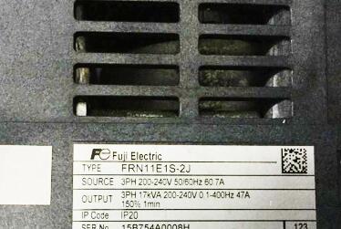 【新品 東京発 ★適格請求書発行可】★FUJI 富士電機 FRN11E1S-2J 11KW 220V用インバーター【６ヶ月保証】｜ヒマワリショップ