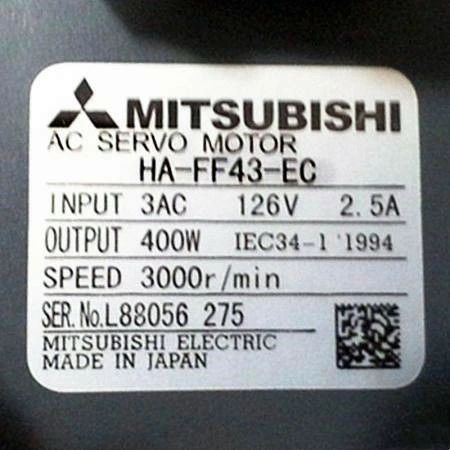 【新品 日本の首都発 ★適当お願いごと書振り出し可★】MITSUBISHI 三菱電機 HA-FF43EC サーボ原動機【６ヶ月引き受ける】
