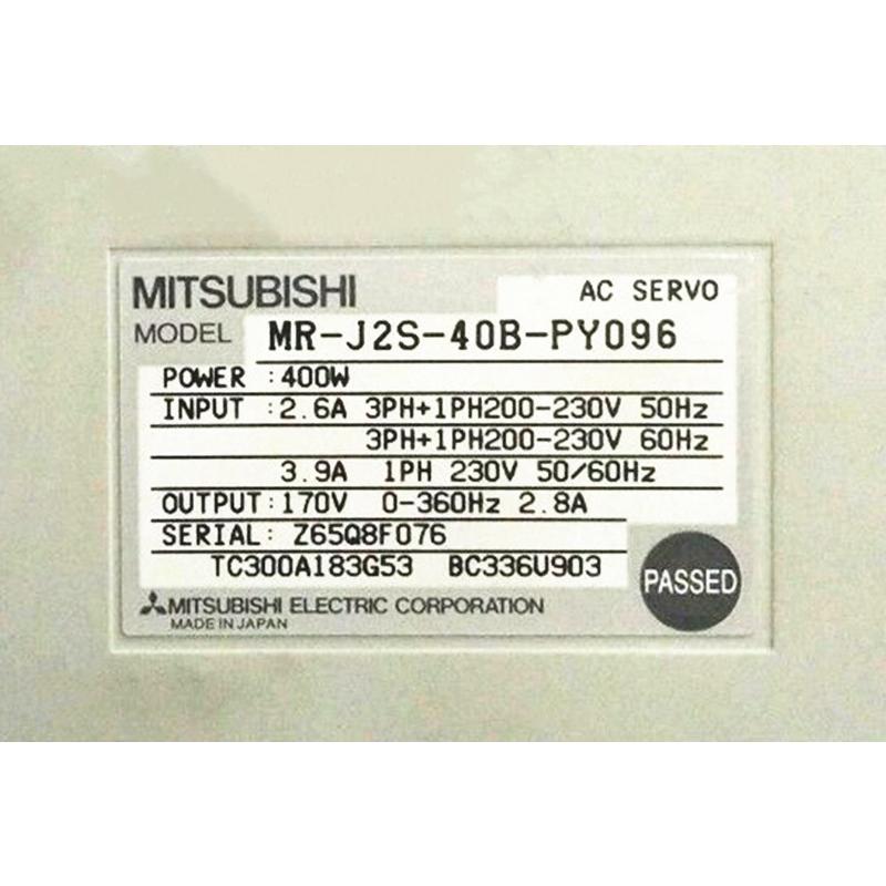 【新品 東京発 ★適格請求書発行可★】MITSUBISHI 三菱電機 MR-J2S-40B-PY096【6ヶ月保証】|ヒマワリショップ