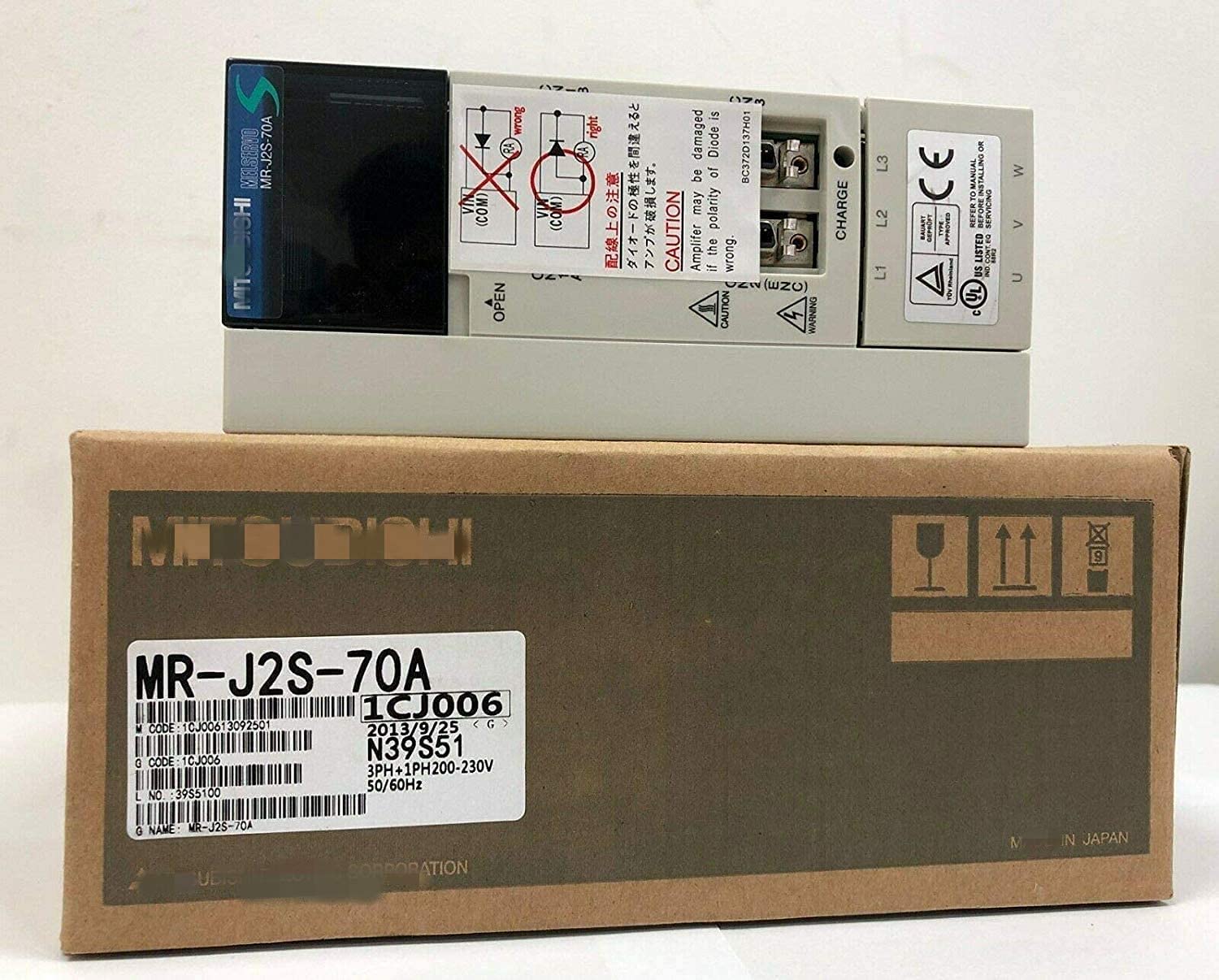 【新品 東京発 ★適格請求書発行可★】三菱電機 MR-J2S-70A ACサーボアンプ【６ヶ月保証】