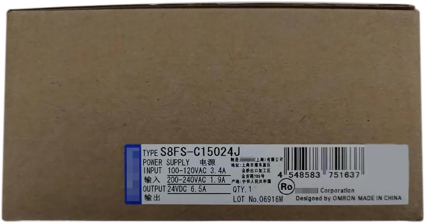 【新品 東京発 ★適格請求書発行可★】OMRON オムロン S8FS-C15024J 24VDC 6.5A 用 スイッチ電源【６ヶ月保証】