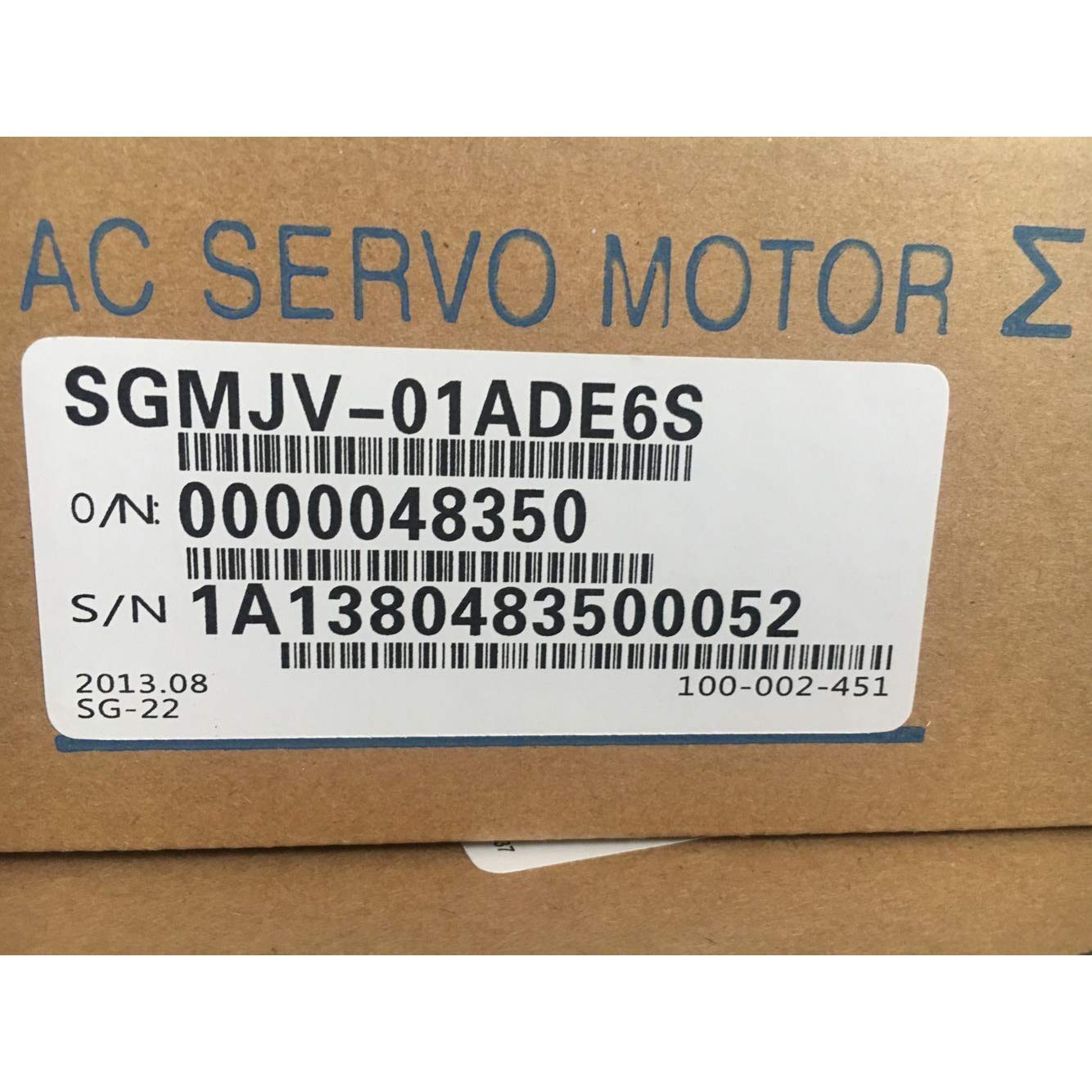 【新品 東京発 ★適格請求書発行可★】YASKAWA 安川電機 SGMJV-01ADE6S サーボモーター【６ヶ月保証】