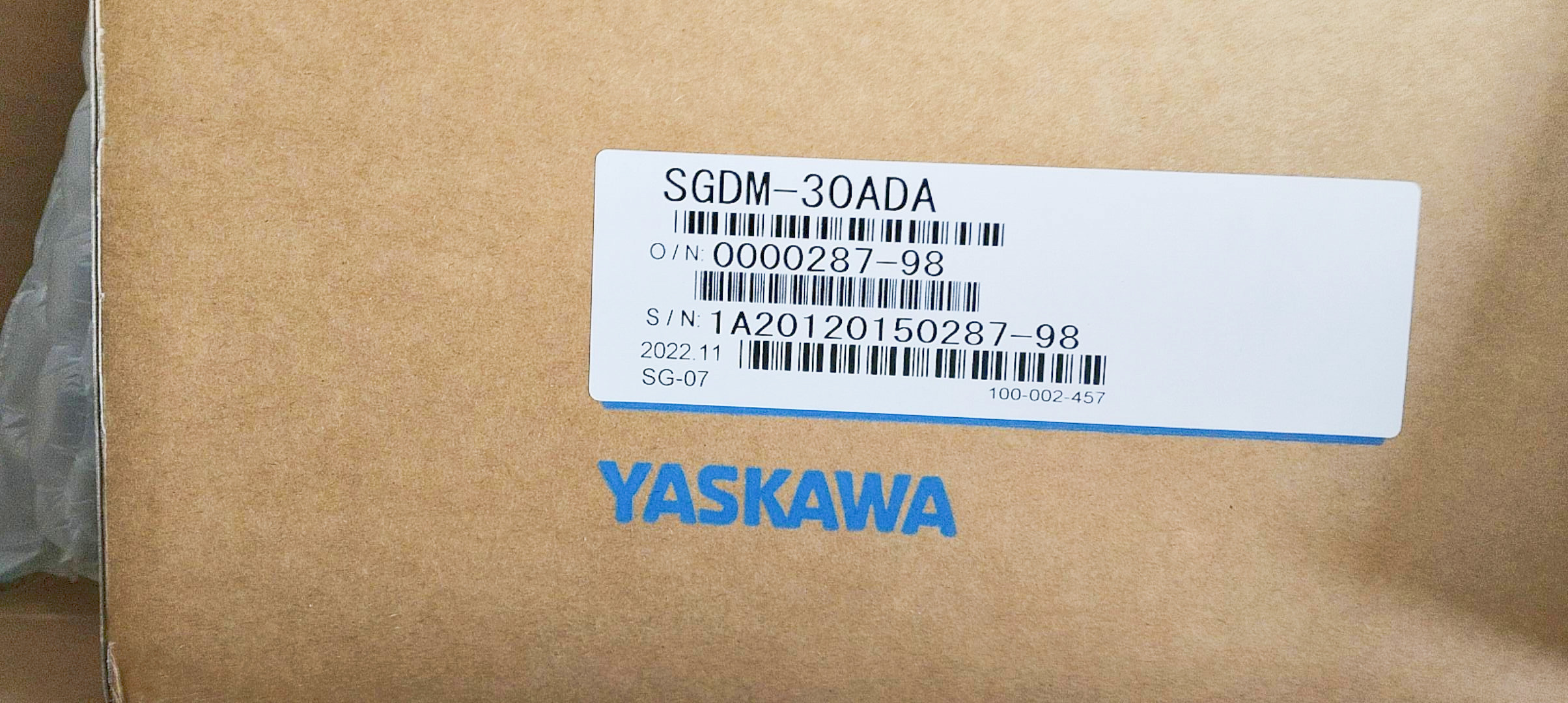 【◆新品 東京発◆ 適格請求書発行可◆】YASKAWA/安川電機 SGDM-30ADA サーボモーター【６ヶ月保証】｜ヒマワリショップ