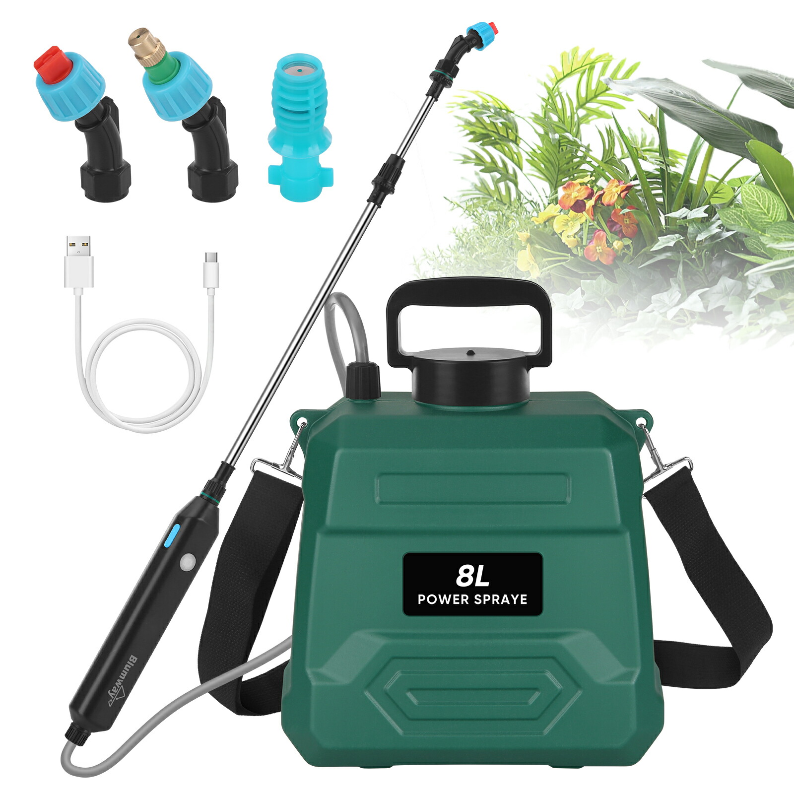 電動噴霧器 USB充電式 電動スプレー 2時間連続使用 3種類のノズル付き Amazon.co.jp: ZenCT 電動噴霧器 USB充電式 電動スプレー 2時間