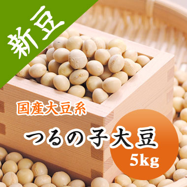 大豆 【令和６年産】鶴の子大豆 つるの子大豆 北海道南部産　最高級品種 味噌　煮豆　 豆乳などに.. 5kg<br>大容量　送料無料！！