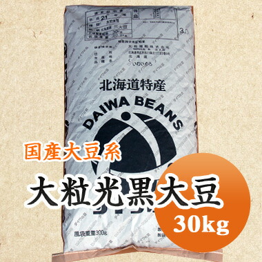 お気にいる 楽天市場 黒豆 大粒光黒大豆 北海道産 30kg 令和２年産 業務用 豆平 楽天市場店 メール便なら送料無料 Www Lexusoman Com