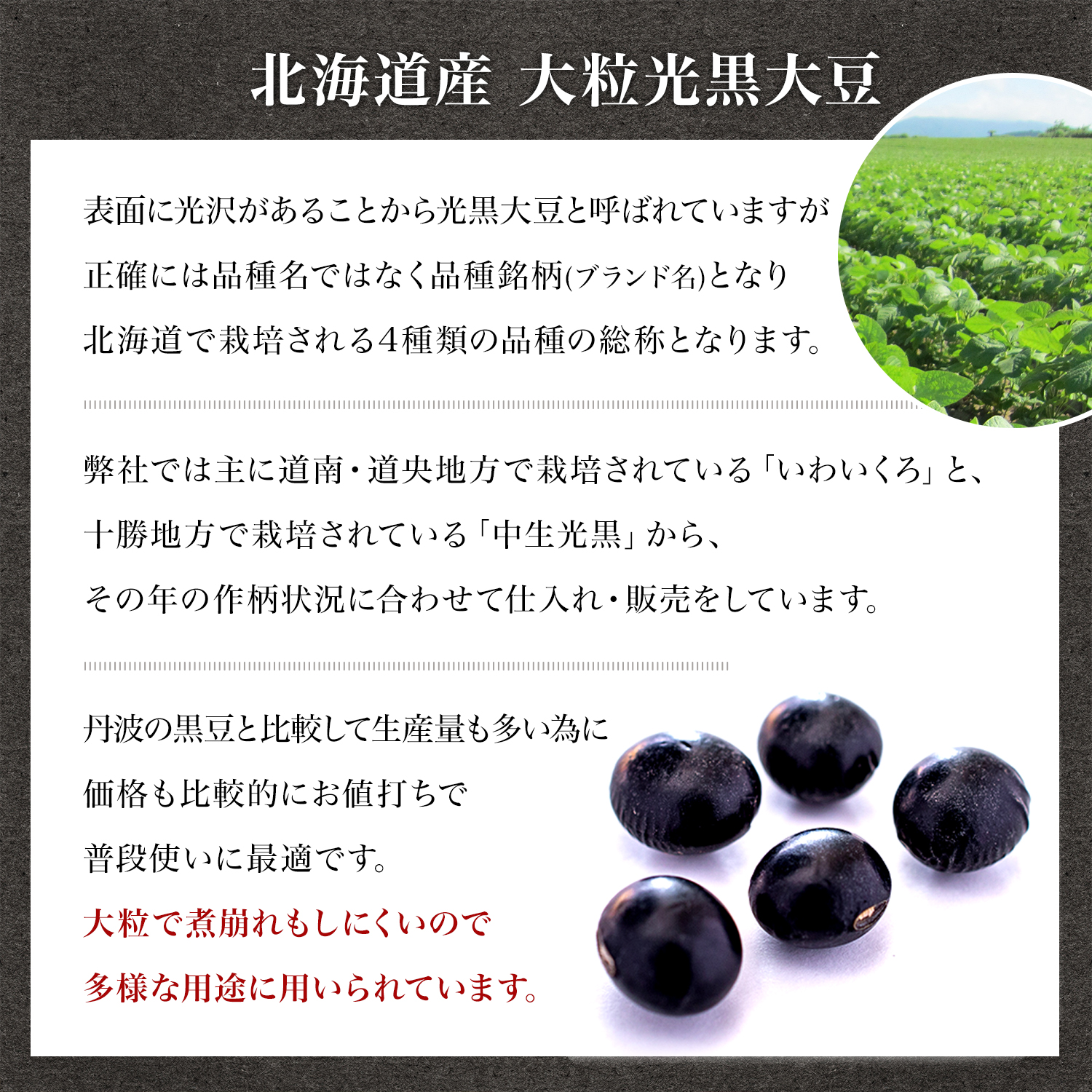 安い 最安値 4年産北海道産黒豆10kg ad-naturam.fr