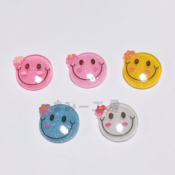 にこちゃん 楽天市場】スマイル ニコちゃん 立体フェイス 貼付け デコパーツ