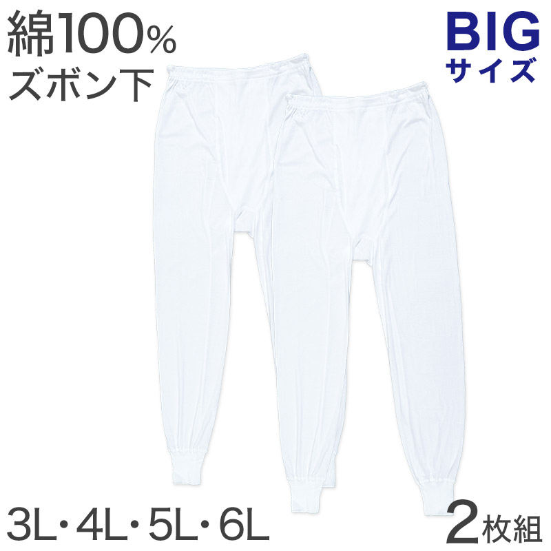 楽天市場】ズボン下 綿100% 大きいサイズ 2枚組 3L 4L 5L 6L メンズ