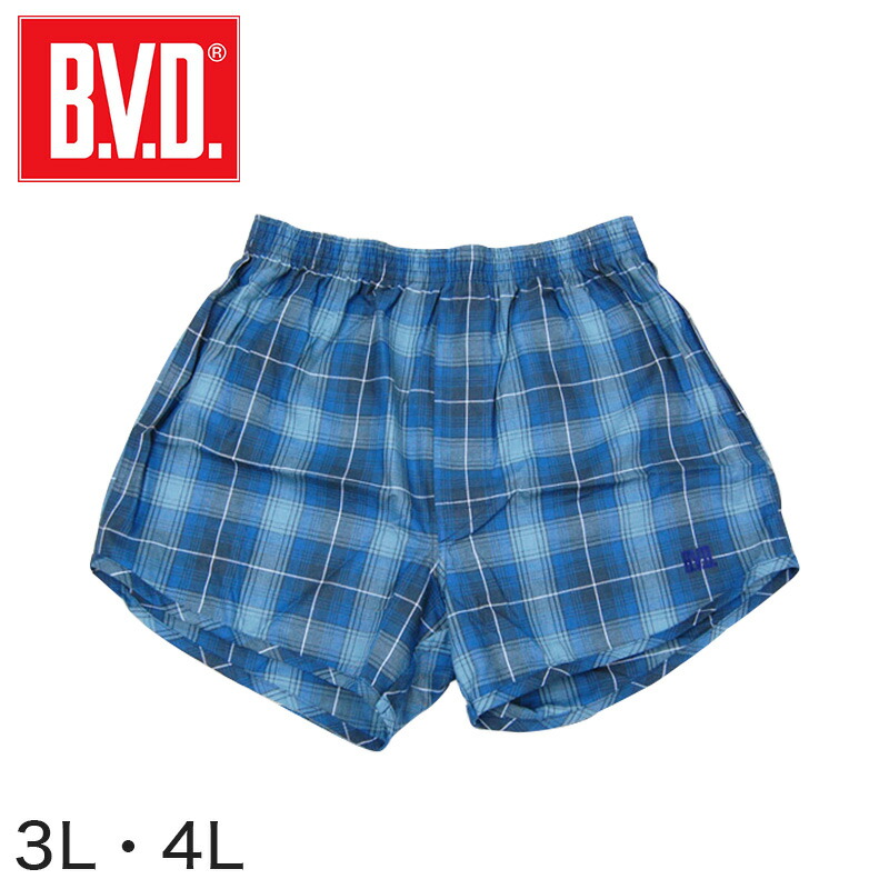 楽天市場】BVD トランクス メンズ 前開き 綿100% 柄おまかせ 先