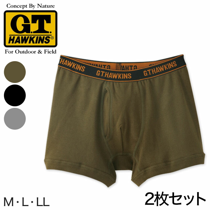 【新品】HANROボクサーブリーフ　Lサイズ2枚セット　ブルー×モス　コットン 本当に 安いファッション - 【新品】HANROボクサーブリーフ L