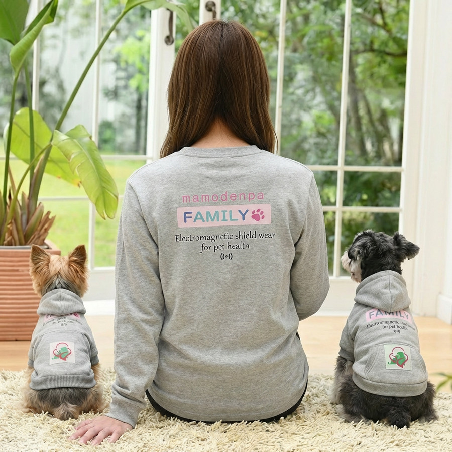 犬 服 小型犬 ペットウェア 室内用 落ち着かない ストレス対策 おうち環境ケア リラックス 不安 安心 特許取得 電磁波対策 電磁波シールド効果＋抗菌効果＋消臭効果＋静電気抑制効果 健康 リカバリー 日本製 EMC-903PTW