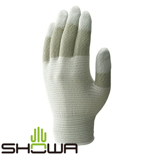 【指先滑り止め手袋】制電ライントップ手袋 [10双入] 品番:A0161 （S・M・Lサイズ） ショーワグローブ （作業用手袋） 静電気対策手袋 指先コート 低発塵糸 品質管理用 その他品質管理用手袋 自動車関連業 精密機械工業 弱電機