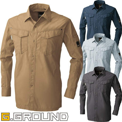 作業服 長袖シャツ 桑和 SOWA G.GROUND 長袖シャツ 575 作業着 春夏