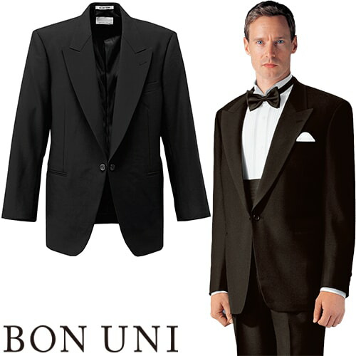 ボンユニ タキシード 制服 ユニフォーム BONUNI ボストン 共衿タキシード 01102-02 飲食店 フォーマル ビジネス メンズ ホテル レストラン ブライダル 結婚式 おしゃれ かっこいい｜作業着上下セットインナーまもる君