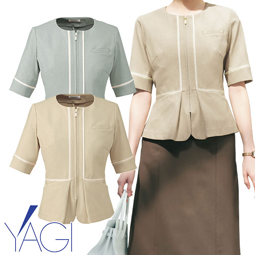 ジャケット 制服 ユニフォーム スーツ YAGI ヤギ サマージャケット U22150 飲食店 フォーマル レディース ホテル レストラン ブライダル おしゃれ かっこいい w-510-0186.jpg