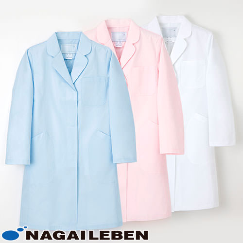ナガイレーベン 女子シングル診察衣 EM-3035 ドクターコート 白衣 レディース 女性用 医師 薬剤師 医療 制服 ユニフォーム 病院 おしゃれ かわいい プロ仕様