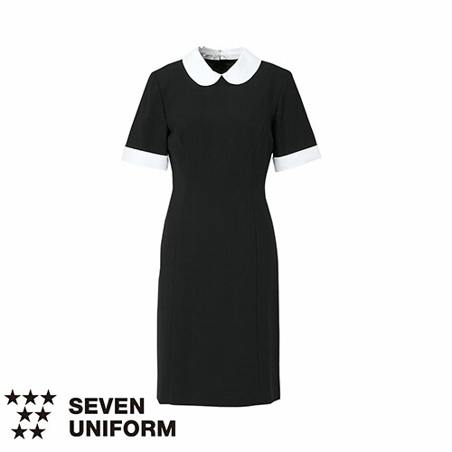飲食サービス系ユニフォーム セブンユニフォーム ワンピース(ベルト・替衿付) 半袖 CP2040 SEVEN UNIFORM 白洋社 飲食サービス系ユニフォーム セブンユニフォーム ワンピース(ベルト