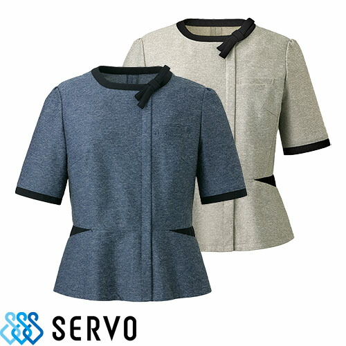 シャツ ブラウス 事務服 医療事務 制服 ユニフォーム サーヴォ Servo 半袖オーバーブラウス GOBL-2502 おしゃれ かわいい 病院