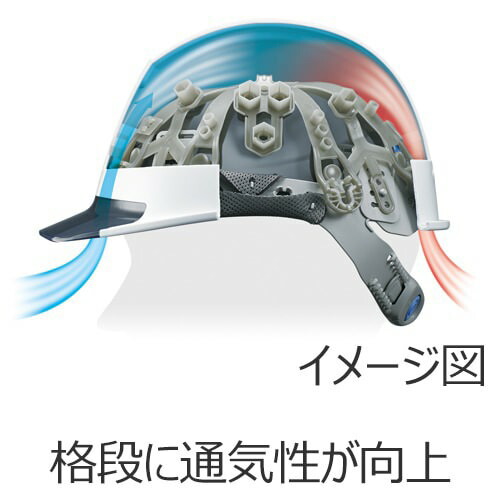 工事ヘルメット谷沢製作所タニザワST#01610-JZアメリカンヘルメット前方つば付き通気口付き(通気孔)