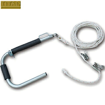 親綱 命綱 ロープ サンコー（タイタン/TITAN） 屋根用親綱ハンガー2本セット 親綱2本付き TYH-10m 高所作業 安全用品｜作業服 安全靴 安全帯のまもる君