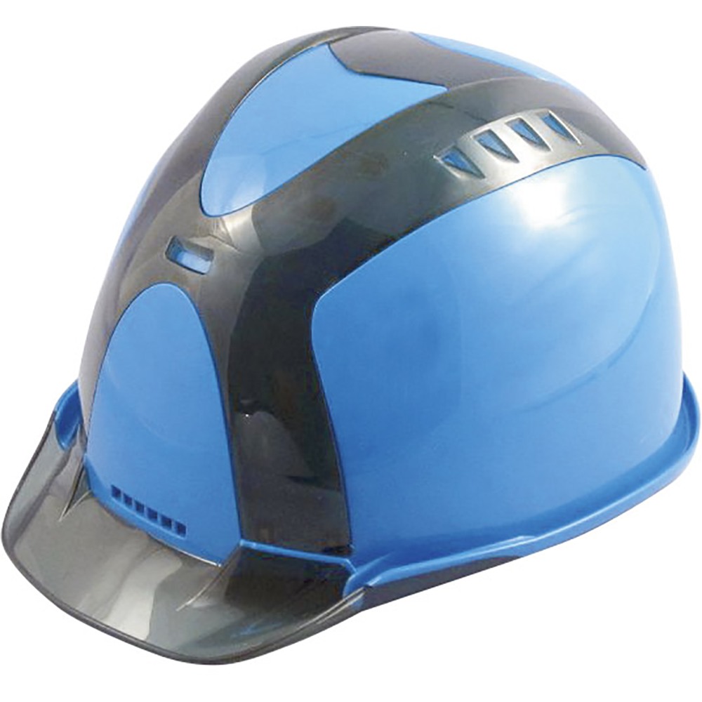 作業用ヘルメットスターライト工業SS-810M<ベルノSS-800ソフトクリアバイザー通気孔(ムレ防