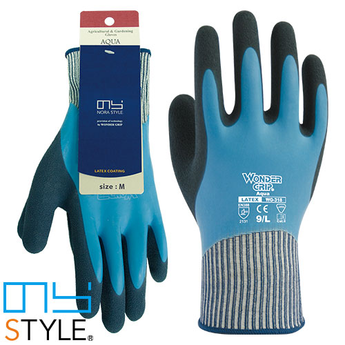 楽天市場】ユニワールド WG-318 WONDER GRIP アクア 【1双入・お得な10