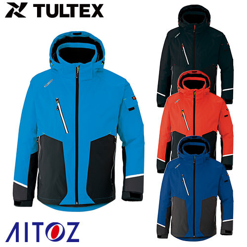 ドカジャン 防寒ジャケット ウインドブレーカー アイトス TULTEX タルテックス 撥水 防風 軽量 ストレッチ 反射材 保温 人気 ダウン マウンテンパーカー 風 防寒ジャンパー 防寒着 おしゃれ 作業着 メンズ レディース キャンプ AZ-6174 男女兼用｜作業服 安全靴 安全帯のまもる君