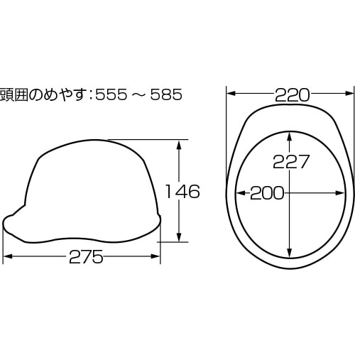 工事ヘルメットシールドヘルメットDICヘルメットSYF-S型SYFE-M-K2式通気孔無しライナー付きテープ内装(金属鋲止め)タイプSYF-S工事用土木建築防災
