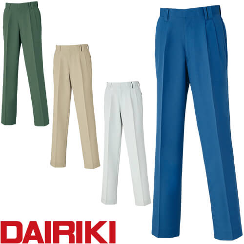 作業服 パンツ スラックス 大川被服 DAIRIKI ダイリキ D1-38005 38005 作業着 通年 秋冬 作業ズボン 作業パンツ ワークパンツ ズボン おしゃれ かっこいい オフィス ユニホーム 作業 軽作業 外作業 工場 現場