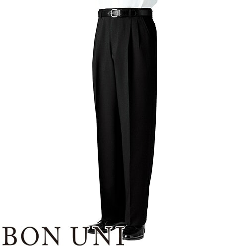 パンツ スラックス ズボン 制服 ユニフォーム ボンユニ BONUNI ボストン ツータックスラックス(アジャスター付) 01195-05 飲食店 メンズ レストラン カフェ おしゃれ かっこいい 10,694円