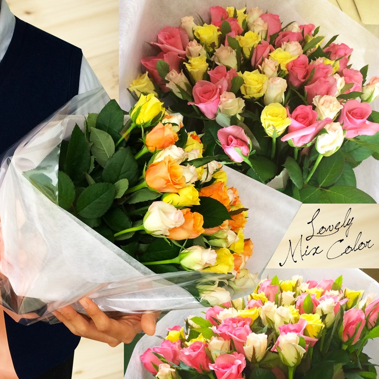 還暦祝い60本のばらにも調整OK♪お祝・誕生日に贈るバラ花束・指定日配達対応 50本 バラの花束