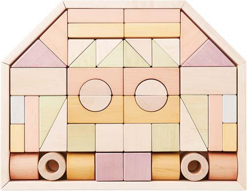 【ギフト無料】エドインター 木箱付き つみきのいえ Ｌサイズ 54ピース NIHONシリーズ　日本製　（ボックス入り）　ラッピング、のし無料　【出産祝い、お誕生日に！】