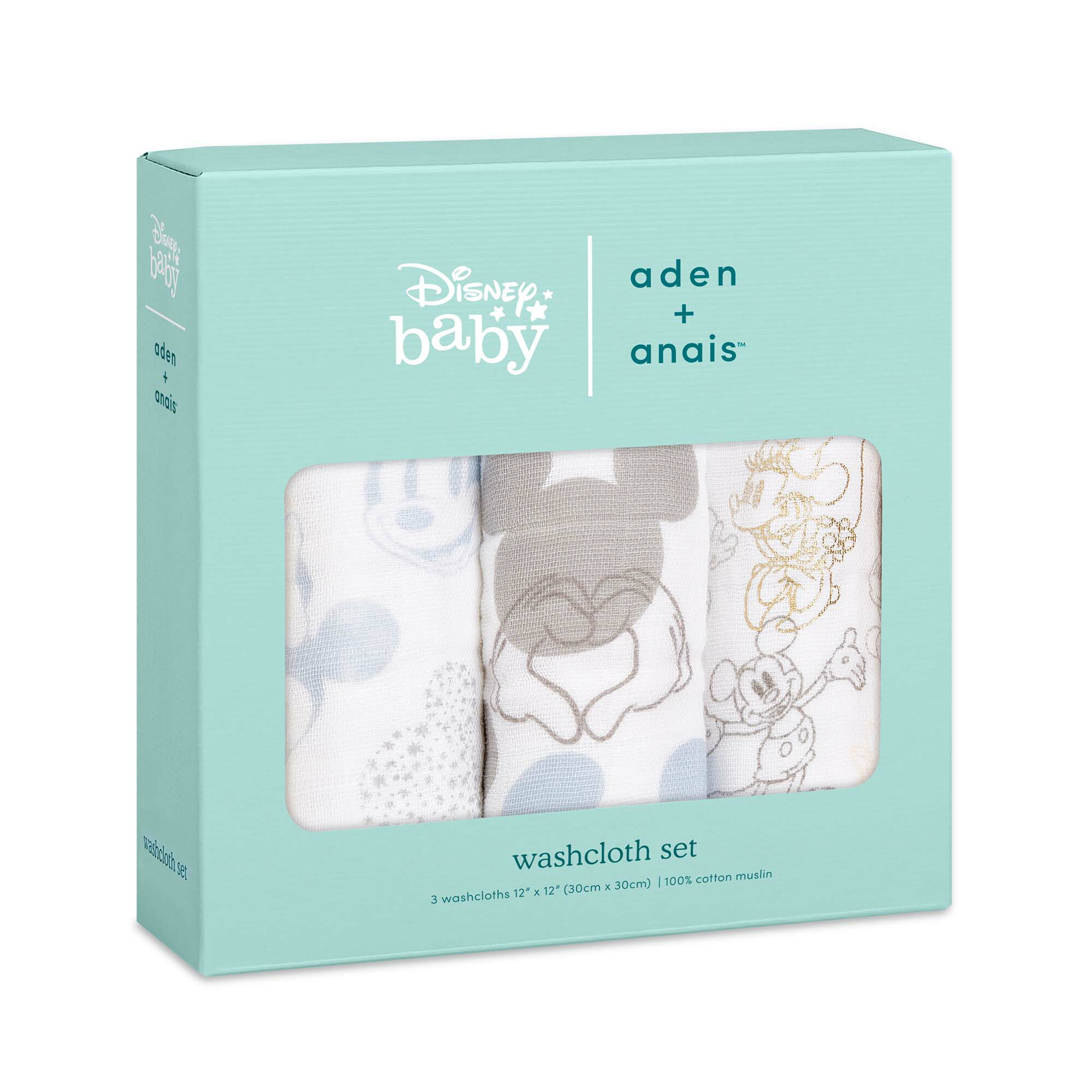 【楽天市場】aden&anais スワドル3枚パック mickey+minnie 3pack classic swaddles エイデンアン