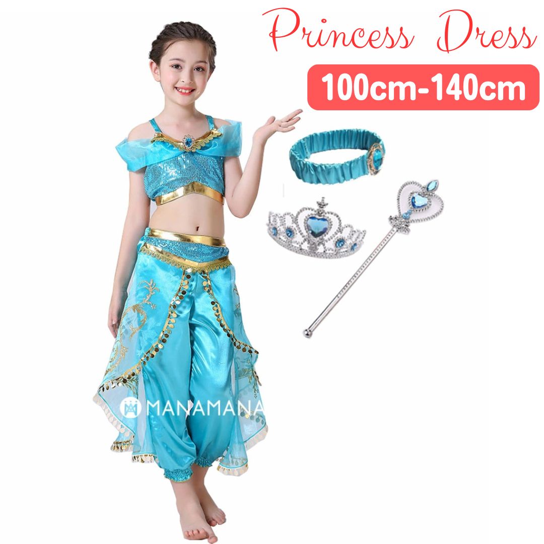 ジャスミン　ディズニープリンセス　ドレス　コスチューム　衣装　100cm 楽天市場】ハロウィン 衣装 子供 女の子 子ども コスプレ 仮装
