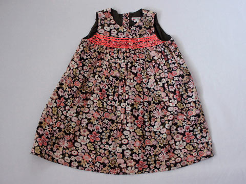 M ボンポワン ボンポアン Bonpoint アウトレット 子供服 女の子 2歳 約 90cm ベビー服 ワンピース 茶色 リバティ 小花柄 ボタニカル ノースリーブ 春 夏 4 ガールズ 女児 キッズ ベビー 中古 ユーズド リサイクル 古着 Deerfieldtwpportage Com