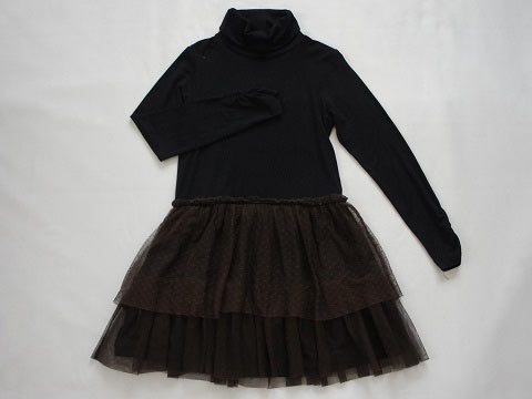 M トッカバンビーニ Tocca Bambini アウトレット 子供服 女の子 1cm 長袖 ワンピース 黒 茶 チュール 秋 冬 4 冬服 ガールズ 女児 キッズ 中古 ユーズド リサイクル 古着 子ども服 こども Deerfieldtwpportage Com