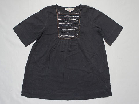 M ボンポワン ボンポアン Bonpoint アウトレット 子供服 女の子 4歳 約 100cm 半袖 ワンピース グレー 春 夏 3 ガールズ 女児 キッズ 中古 ユーズド リサイクル 古着 子ども服 こども Doorsinmotioninc Com