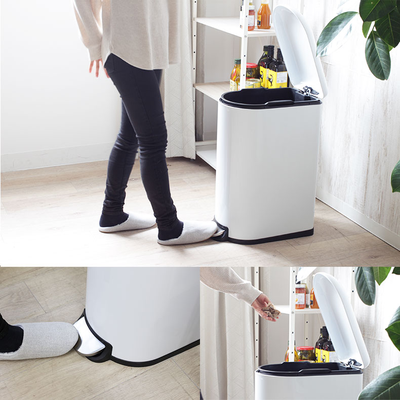 40Lダストボックススノーピーク|ごみ箱ペダルキッチンふたふた付き蓋付きゴミ箱くず箱おしゃれおむつペダル式ゴミ箱40リットル40lスリムスチール臭わない白台所かわいい大型縦型シンプル業務用生ゴミ大容量袋見えないレジ袋隠す