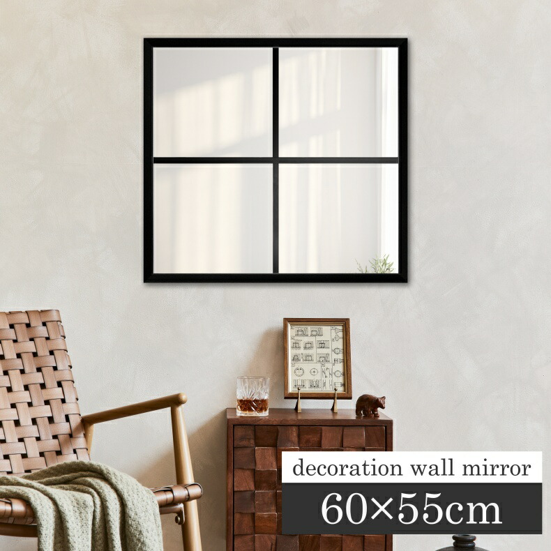 楽天市場】アンティーク調 木製窓枠 鏡 壁掛けミラー マホガニー 6枠