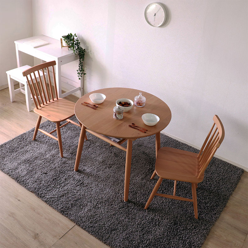 BE ベージュ 生成り BR ブラウン 茶色 アルダー オルダー 天然木 幅85cm 円形テーブル 3点セット ランカスターダイニングセット ダイニングテーブルセット 食堂 ３点セット ２人用 ２人 ２脚 ダイニング コンパクト センチ 天然木｜マナベ家具　店