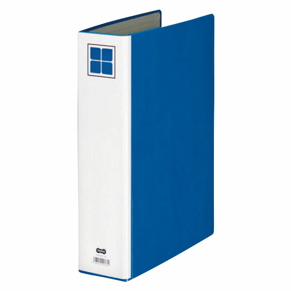 両開きパイプ式ファイル A4-E 100mmとじ 青 〔×10セット〕 まとめ）両開きパイプ式ファイル A4-E 100mmとじ 青 10冊〔×3セット