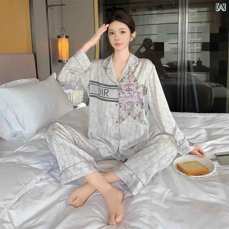 シャツ 女性 おしゃれ かわいい 涼しい 春夏 シャツ 女性 おしゃれ かわいい 涼しい 春夏 アイス パジャマ 女性 春秋型 長袖長 ズボンの 位置付け プリント ファッション カジュアル カーディガンの 家庭 服は 代 発が できます。