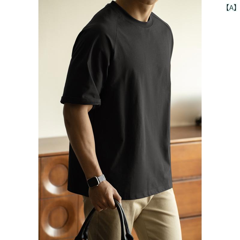 【 7 A 抗菌 日焼け防止 技術】 ソロ ナ 半袖 Tシャツ メンズ 2026 夏 ラグラン 袖 ゆったり ワイド フィット ベーシックシャツ