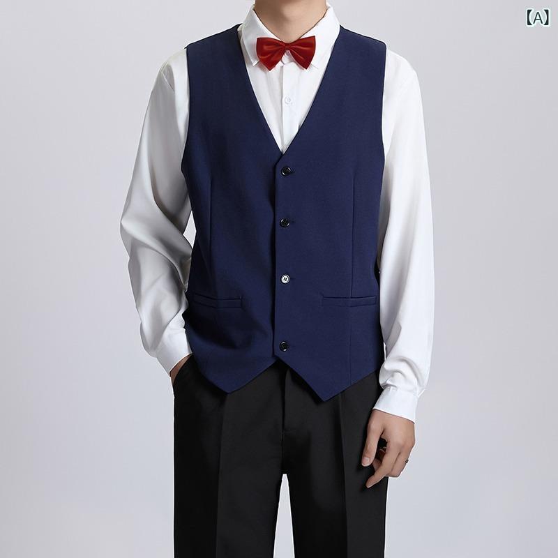 兄じゃ人 団の 連れ合い 服 成人男性の 真っ白い プルオーバー 馬 甲の ズボンの メンズ 花むこ 御芽出度お召しものの 3つの 仕掛けるの 商行為の ユニフォームの 御役目