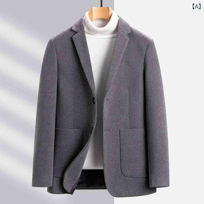 カジュアル スーツ 男性 春秋 ファッション ウール ラシャ コート｜ＭＡＮＡＢＵ店