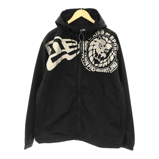 NEW ERA (ニューエラ) ナイロントラックジャケット (BLACK) 新日本プロレス ロゴ リフレクタープリント NEW JAPAN PRO-WRESTLING セットアップ 12864347 BFS｜MandA