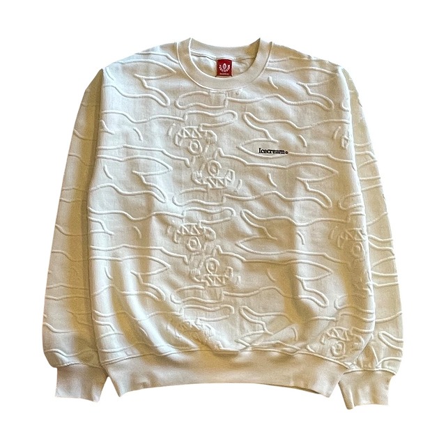 ICECREAM [アイスクリーム] SABIN SWEATSHIRT [ANTIQE WHITE] セービンスウェットシャツ (アンティークホワイト) ランニングドッグ ジャガード 441-2308 BDA